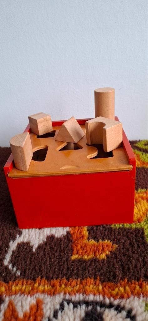 Houten Vormenstoof met 15 Vormpjes, Kinderen en Baby's, Speelgoed | Houten speelgoed, Gebruikt, Overige typen, Ophalen