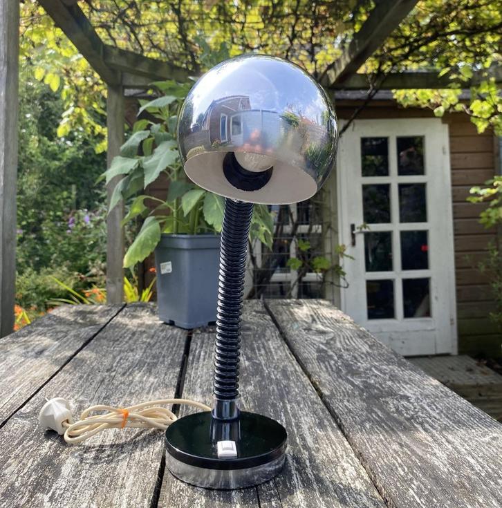 Leuke Space Age Lamp - vintage retro mushroom seventies, Huis en Inrichting, Lampen | Tafellampen, Gebruikt, Minder dan 50 cm