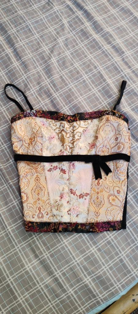 corset top chique maat M merk H&M, Kleding | Dames, Tops, Zo goed als nieuw, Maat 38/40 (M), Overige kleuren, Zonder mouw, Ophalen of Verzenden