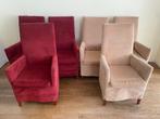 Mobitec Dining Room Chairs, Burgundy and Beige, Ophalen, High Back, with arms, Overige kleuren, Hout