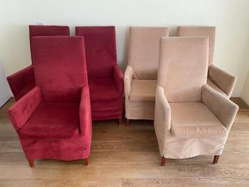 Mobitec Dining Room Chairs, Burgundy and Beige beschikbaar voor biedingen