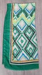 Kastopruiming: Groene sjaal met geometrisch patroon, Ophalen of Verzenden, Zo goed als nieuw