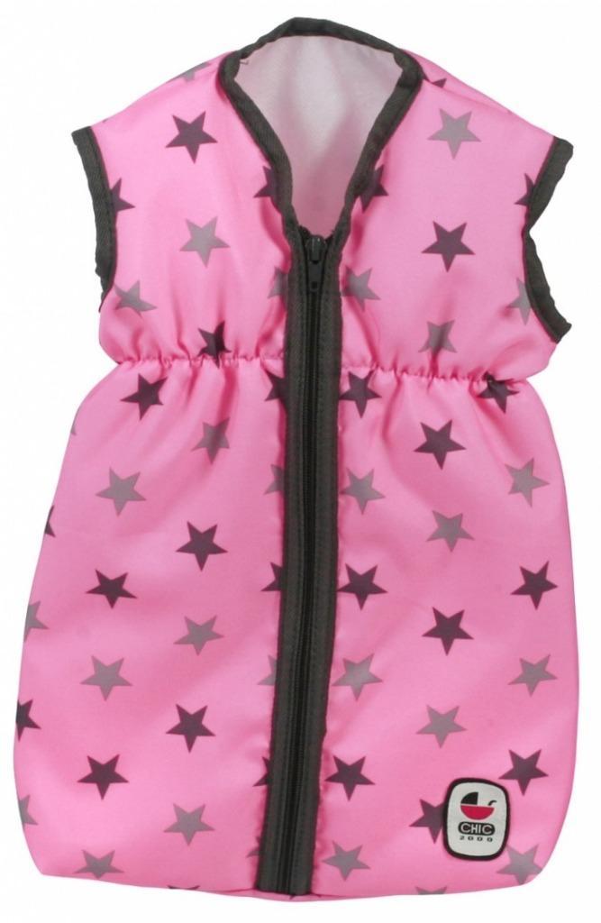 Bayer Chic poppen slaapzak roze/grijs ster, Kinderen en Baby's, Speelgoed | Poppen, Nieuw, Overige typen, Ophalen of Verzenden