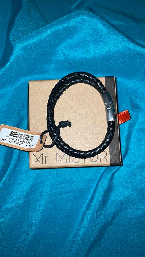 Leren armband met magneetsluiting, Kleding | Heren, Trouwkleding en Trouwaccessoires, Nieuw, Accessoires, Zwart, Ophalen of Verzenden