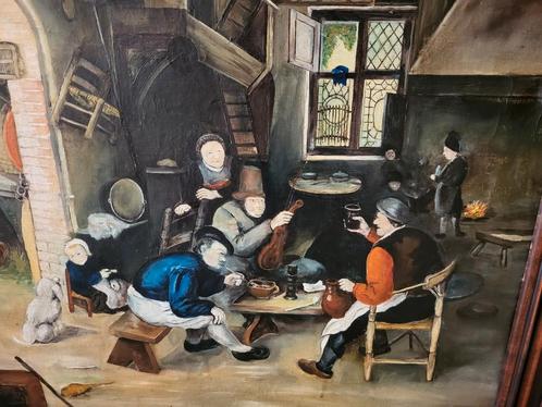 Schilderij Adriaen van Ostade - Herbergscène, Antiek en Kunst, Kunst | Schilderijen | Klassiek, Ophalen