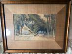Figuren in landschap, Becker, Antiek en Kunst, Kunst | Schilderijen | Klassiek, Ophalen of Verzenden