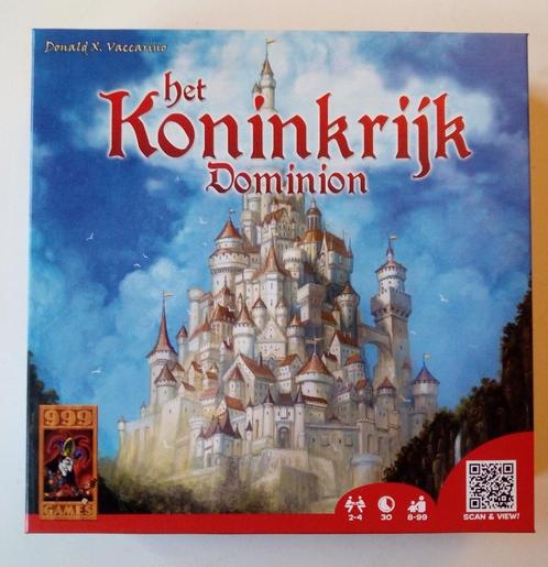 Het koninkrijk Dominion van 999 games., Hobby en Vrije tijd, Gezelschapsspellen | Bordspellen, Zo goed als nieuw, Een of twee spelers