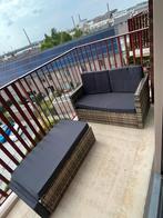 Loungeset loungebank en hocker van leenbakker, Ophalen, Zo goed als nieuw, Loungeset, Wicker
