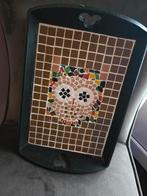 Dienblad handmade Uil B44cmL30cmH7cm. hout en mozaïek uiltje, Antiek en Kunst, Ophalen of Verzenden