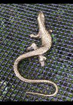 Messing salamander, hagedis, ong 14 centimeter, geel koper., Antiek en Kunst, Ophalen of Verzenden