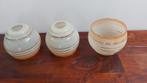 Oude glazen lampenkappen goudbies 3 stuks jaren 50, Ophalen of Verzenden, Rond, Minder dan 25 cm