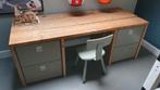 Stoer kinder bureau van steigerhout met 4 lades, Ophalen, Zo goed als nieuw