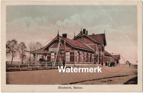 Ansichtkaart Trein Station Sliedrecht 1933, Verzamelen, Ansichtkaarten | Nederland, Gelopen, Zuid-Holland, Voor 1920, Ophalen of Verzenden
