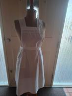 Mooie oude witte schort jaren vijftig                 nr 1, Ophalen of Verzenden