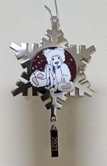 Charlie bears snowflake kerst ornament 2021 kerstmis beer beschikbaar voor biedingen