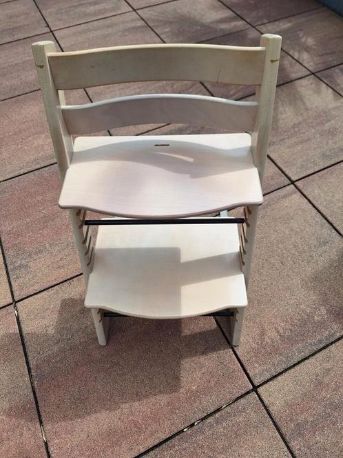 Stokke Tripp Trapp kinderstoel beuken kleur, Kinderen en Baby's, Kinderstoelen, Gebruikt, Meegroeistoel, Stoelverkleiner, Ophalen