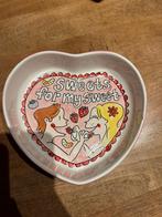 Blond Amsterdam Serveerbord Hart - 'Sweets for my Sweet', Gebruikt, Porselein of Keramiek, Schaal, Ophalen of Verzenden