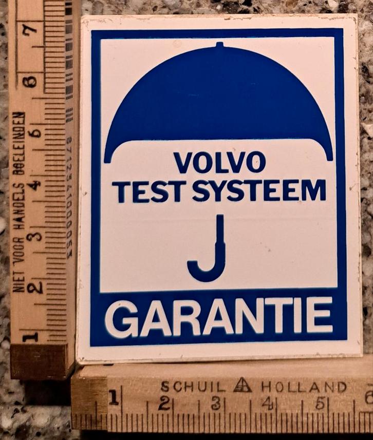 Vintage sticker VOLVO test systeem autosticker, Verzamelen, Stickers, Zo goed als nieuw, Ophalen of Verzenden