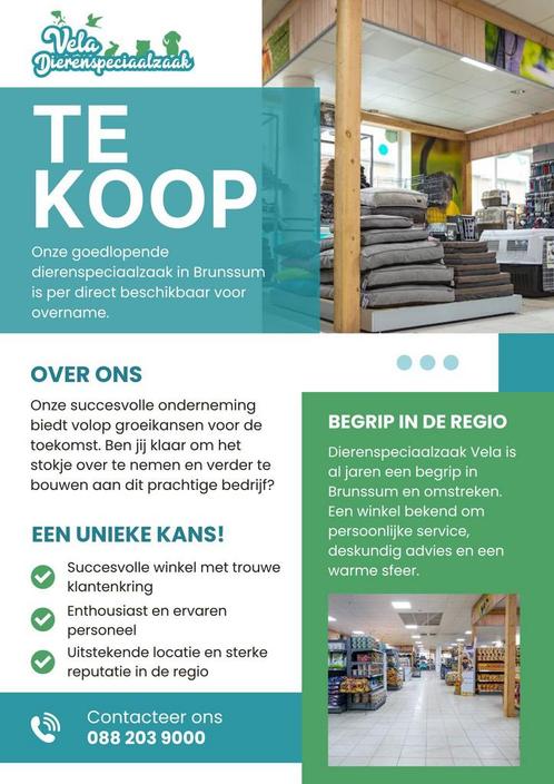 Goedlopende bekende dierenspeciaalzaak te koop, Zakelijke goederen, Exploitaties en Overnames