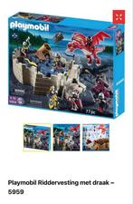 Playmobil 5959 Ridder vesting met draak, Ophalen of Verzenden, Gebruikt, Complete set
