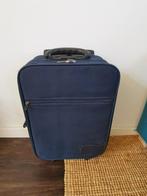Blauwe Trolley Koffer handbagage, Uitschuifbare handgreep, Gebruikt, Hard kunststof, Minder dan 50 cm