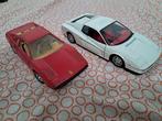 2x Bburago Ferrari 1:43 Testarossa en 308 GTB miami vice, Hobby en Vrije tijd, Modelauto's | 1:24, Ophalen of Verzenden, Gebruikt
