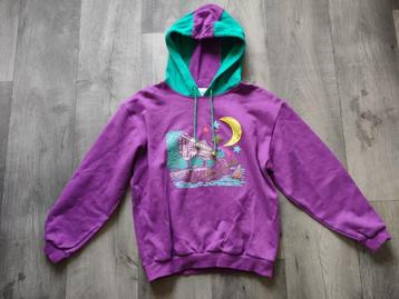 Gave paarse hoodie met print, S. Trui capuchon Villa d'Este. beschikbaar voor biedingen