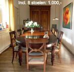 Fraaie massief mahonie coulissen tafel max. 2.70 x 1.12 m, Ophalen, Overige materialen, Gebruikt, 100 tot 150 cm