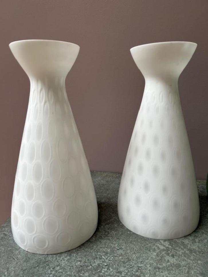 Pendants, plafondlampen, mid-century A.F. Gankofner, glas, Verzamelen, Overige Verzamelen, Zo goed als nieuw, Ophalen