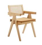 Rotan houtend design stoel, Nieuw, Vijf, Zes of meer stoelen, Ophalen of Verzenden, Wit