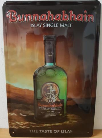 Bunnahabhain Islay single malt relief reclamebord van metaal beschikbaar voor biedingen