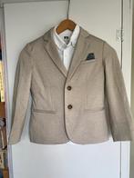 Jongens colbert + broek zand creme maat 128, Kinderen en Baby's, Kinderkleding | Maat 128, Ophalen of Verzenden, Zo goed als nieuw