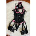 Compleet Latex Order met Been Bretels & Nekbrace, Latex, Ophalen of Verzenden, Zwart, Body of Korset