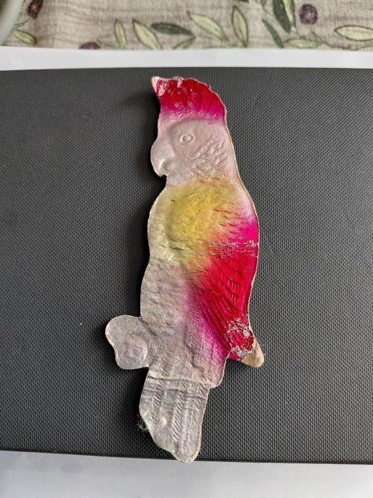 Kerst papier maché figuur oud, Diversen, Kerst, Gebruikt, Ophalen of Verzenden