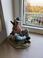 Man met hond, Verzamelen, Beelden en Beeldjes, Ophalen of Verzenden, Gebruikt, Dier