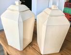2 GROTE DECORATIEVE KASTVAZEN / POTTEN MET DEKSEL, Huis en Inrichting, Woonaccessoires | Vazen, Ophalen of Verzenden, Gebruikt