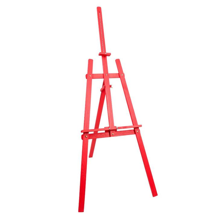 Schildersezel - Dennenhout - Verstelbare Driepooteze- Rood, Hobby en Vrije tijd, Schilderen, Nieuw, Ezel, Ophalen of Verzenden