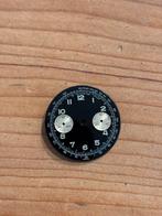 Vintage chronograaf watch horloge wijzeeplaat dial valjoux, Ophalen of Verzenden, Zo goed als nieuw, Zwart, Android