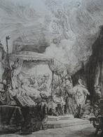 Gravure het sterfbed van Maria, Rembrandt, Roeloffzen 1904, Verzenden