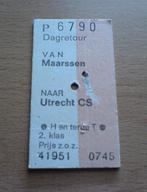 Oud Treinkaartje Maarssen - Utrecht CS - 06, Verzamelen, Spoorwegen en Tramwegen, Ophalen of Verzenden