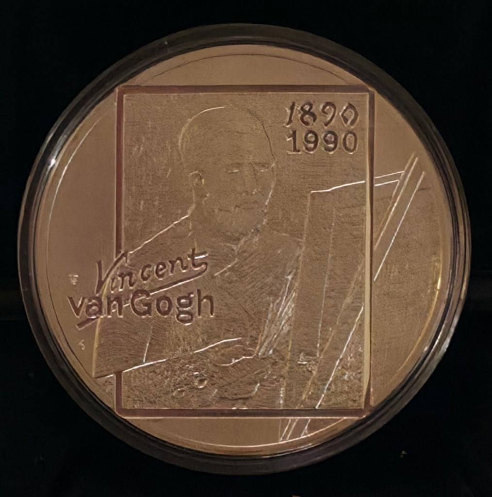 Vincent van Gogh – Nederland 1990 – 25 g .925 Zilver – Proof, Ophalen, Koningin Beatrix, Zilver, Overige waardes
