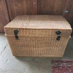 Brocante oude grote mand met deksel., Ophalen, Gebruikt, Mand, Rian.verbeet@gmail.com