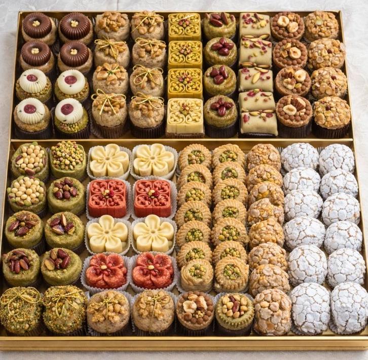 Marokkaanse Koekjes voor Eid – Luxe Gemengde Koekjesschaal, Hobby en Vrije tijd, Feestartikelen, Nieuw, Ophalen of Verzenden