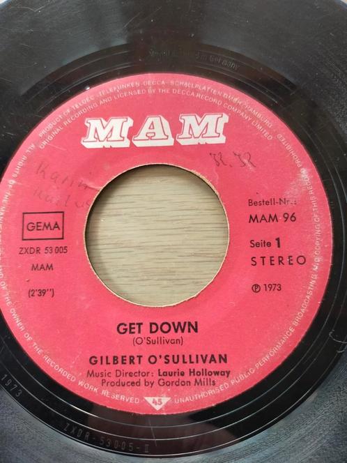 Gilbert O'Sullivan , get down, Cd's en Dvd's, Vinyl Singles, Zo goed als nieuw, Pop, Ophalen of Verzenden