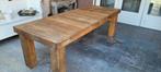 Robuuste massief eiken tafel 234x94, Tuin en Terras, Ophalen, Zo goed als nieuw, Rechthoekig, Hout