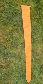 Oranjewimpel 175cm lang op houten stokje, oranje wimpel, Ophalen of Verzenden, Zo goed als nieuw