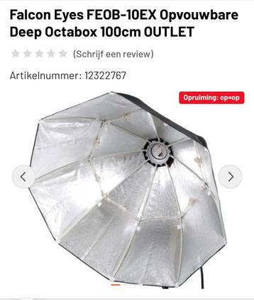 Falcon Eyes - Opvouwbare Deep Octabox - 100cm softbox beschikbaar voor biedingen