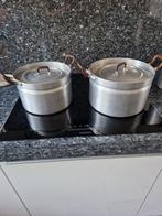 Vintage Aluminium pannen 22 en 24 diameter 70 jaar oud, Huis en Inrichting, Keuken | Potten en Pannen, Ophalen of Verzenden, Gebruikt