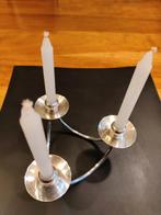 Kandelaar voor 3 kaarsen, silverplate, Ophalen of Verzenden, Overige materialen