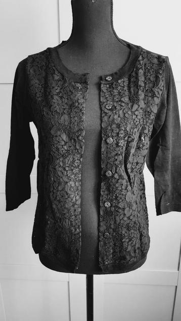 Zwart Kant Vest Set - Didi, matching set beschikbaar voor biedingen